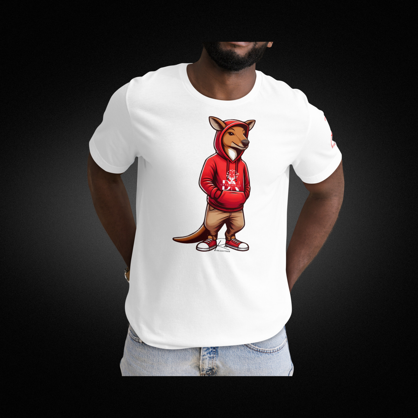 Unisex Red Roo Collection White T-shirt