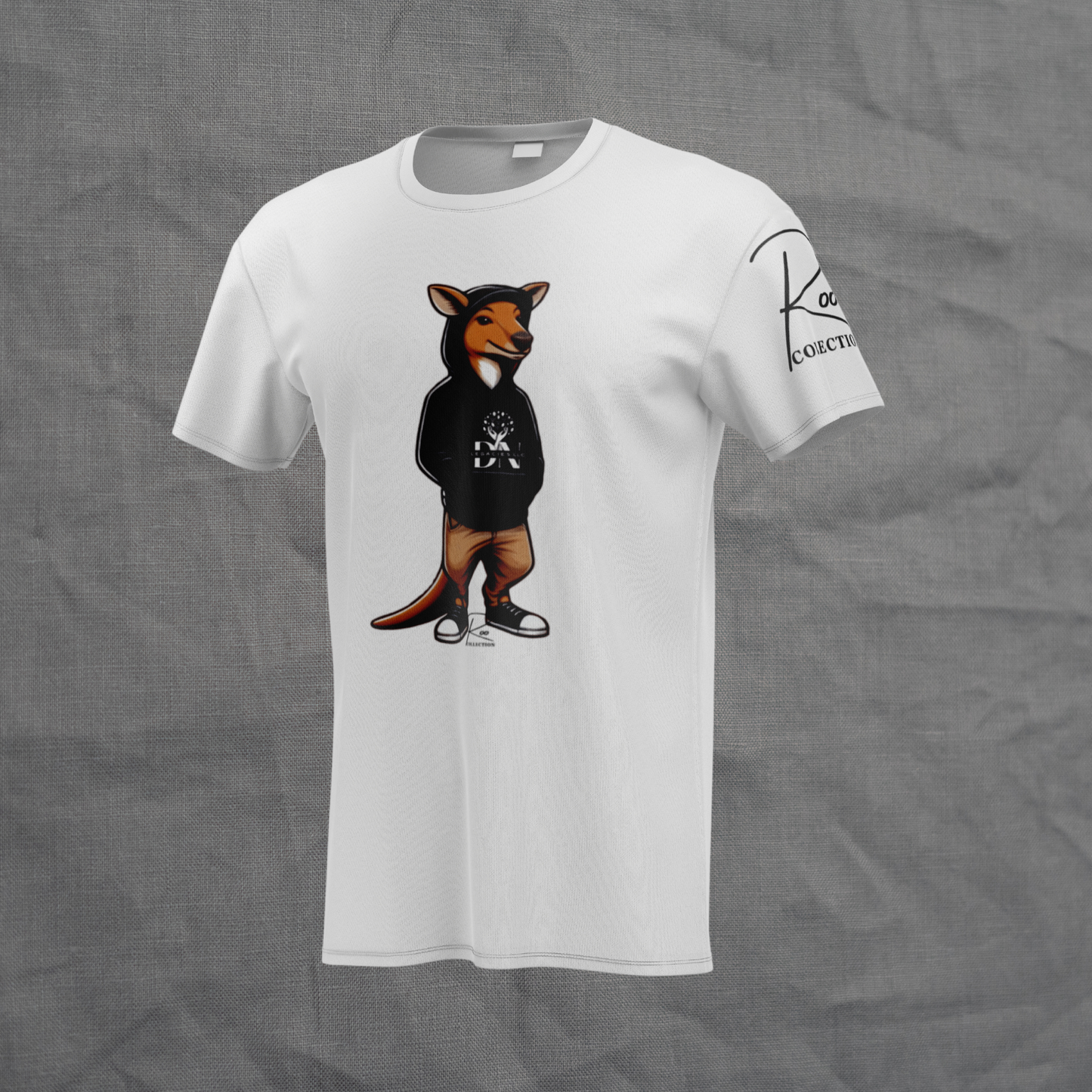 Unisex Black Roo Collection White T-shirt