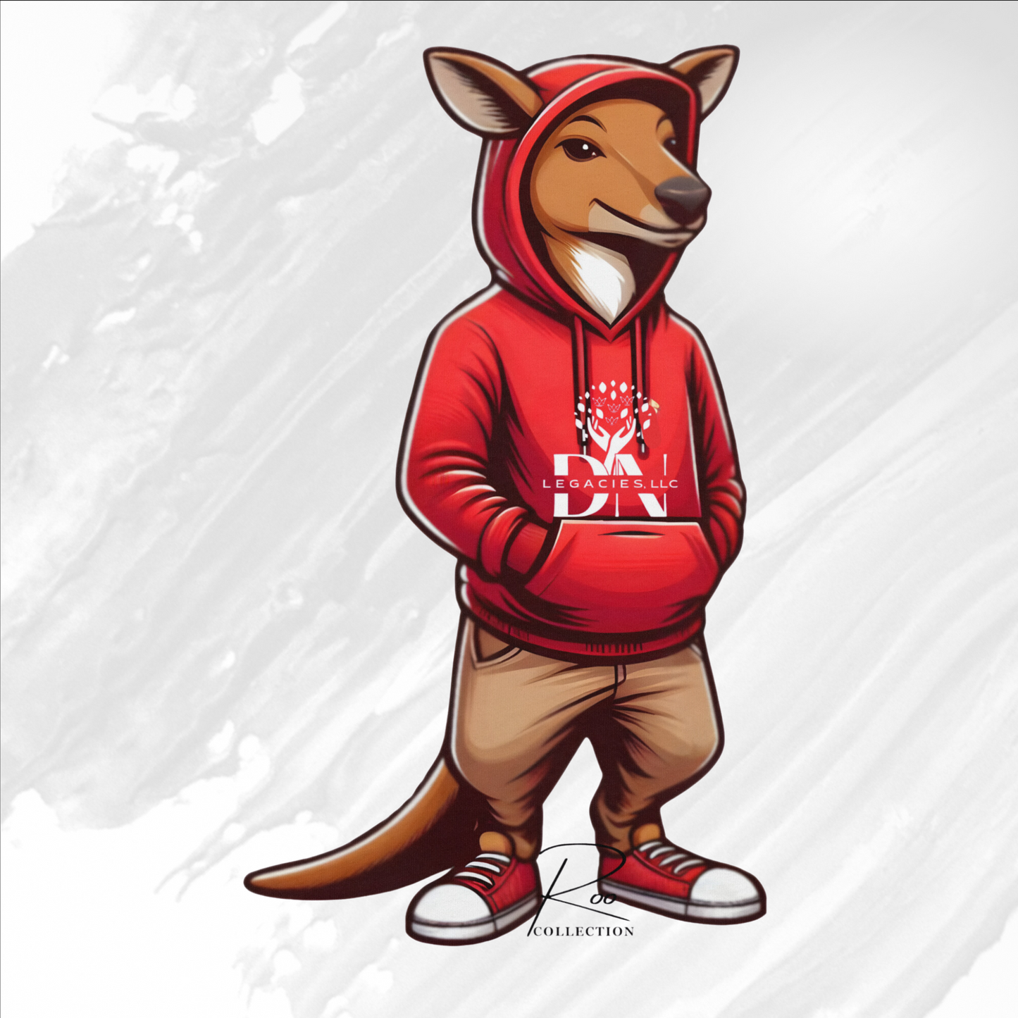 Unisex Red Roo Collection White T-shirt