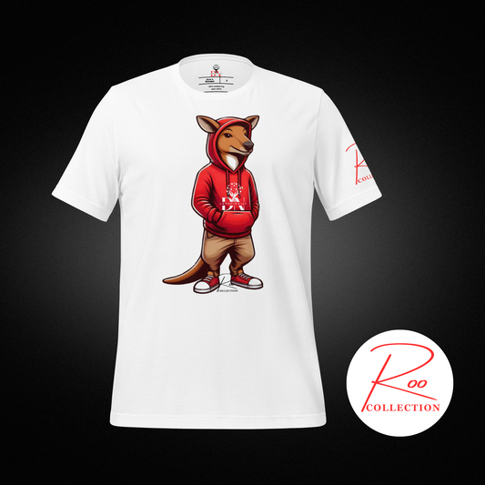 Unisex Red Roo Collection White T-shirt