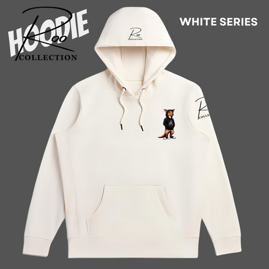 Unisex Natural Hoodie BLACK- Roo Collection White Series