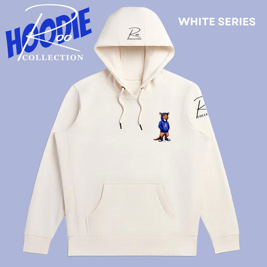 Unisex Natural Hoodie BLUE- Roo Collection White Series