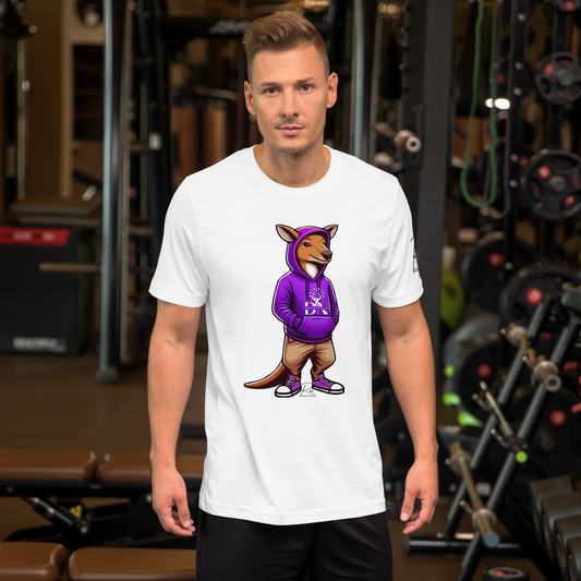 Unisex Purple Roo Collection White T-shirt